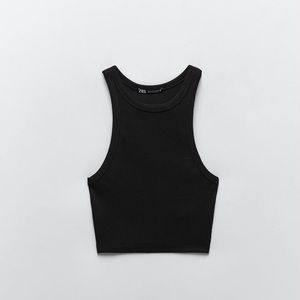 Black Zara Ribbed Top